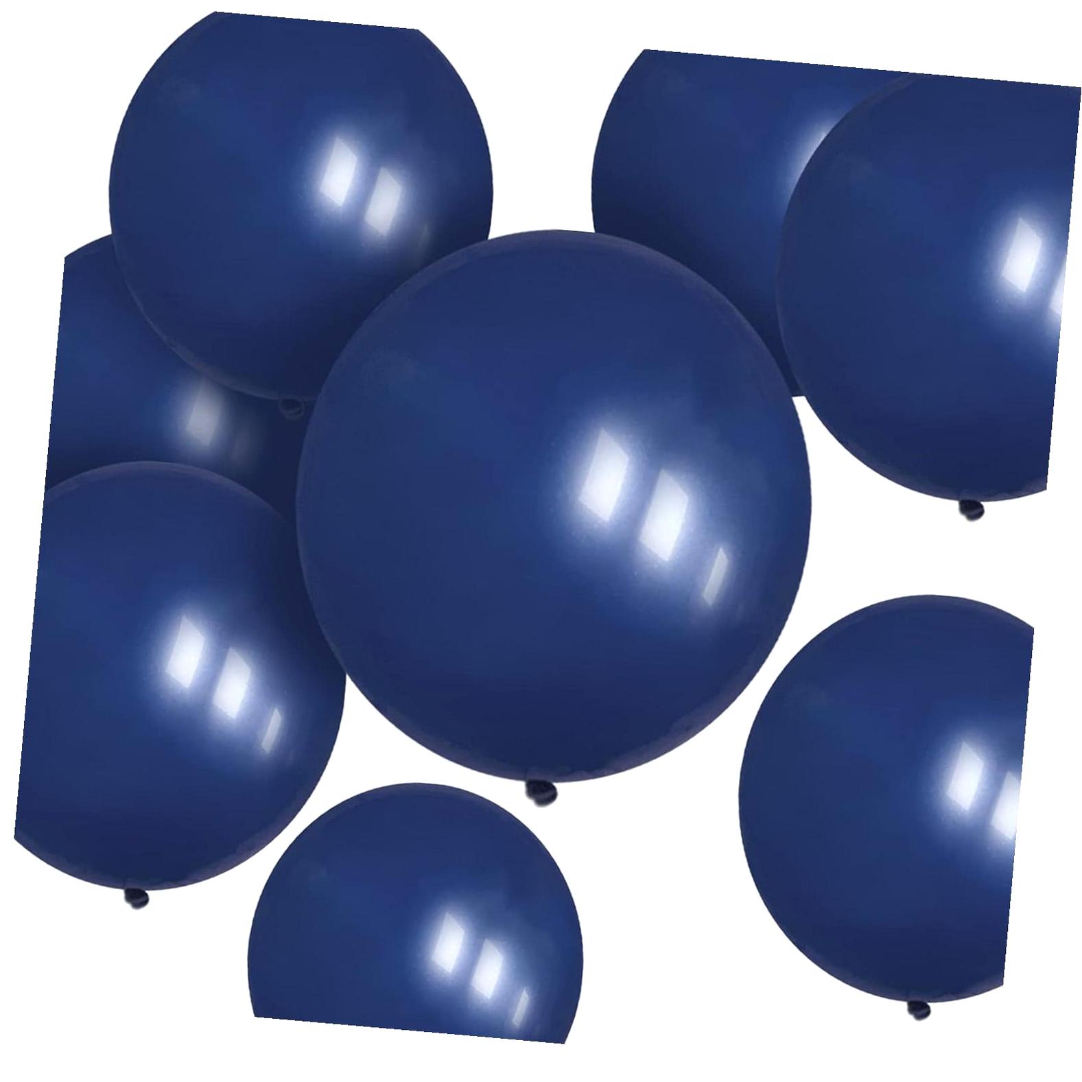 Fuliko 100-Pack Navy Blue Balloons - 12 Inch Round Latex Balloons for Helium or Air, Ideal for Graduation and Party Decor