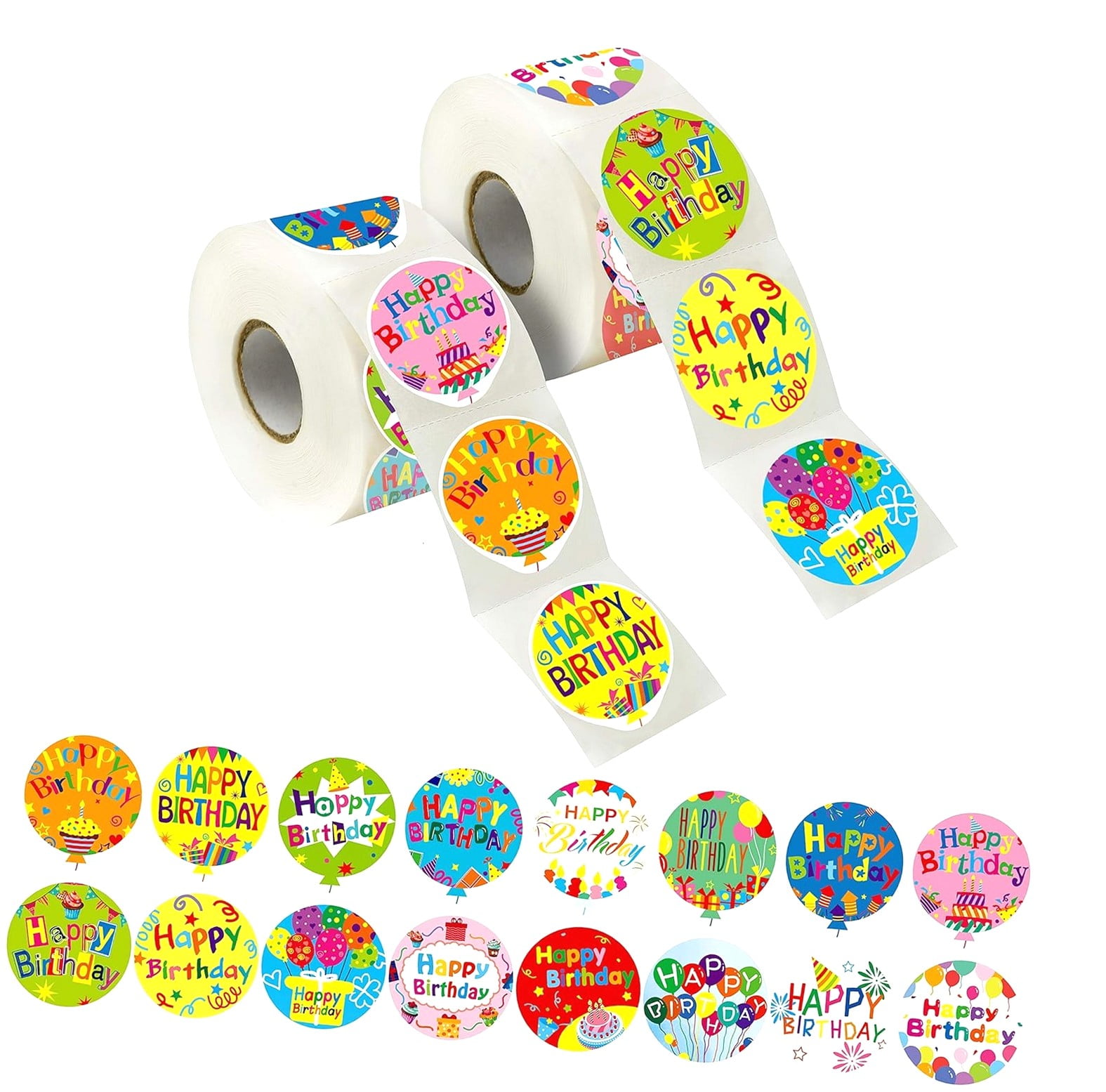 Fuliko 1000 Pieces Balloon Shaped Stickers in 16 Designs with ...