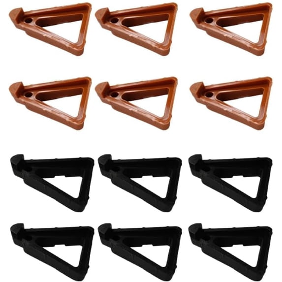 Fuliko 12 Pack (6 + 6 Brown) Triangular Risers Stand, PP Pot Elevators ...