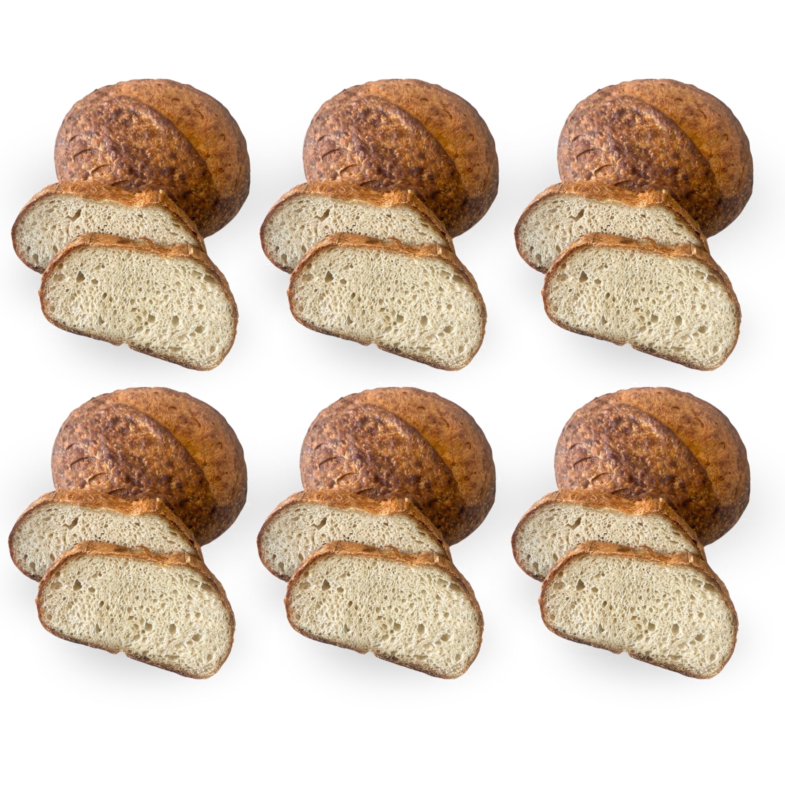 Dr. B's Frankie New York Style Sourdough Bread | 3g Net Carbs & 6g Protein | Low Calorie, Vegan, Sugar-Free, Nut-Free | 4 Ingredient Fresh Low Carb & Keto Bread Loaf (6 Pack (20oz), Unsliced)