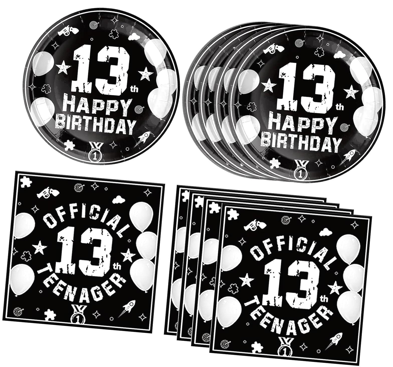 Fuliko 13th Birthday Party Essentials Themed Tableware Set Including — free download