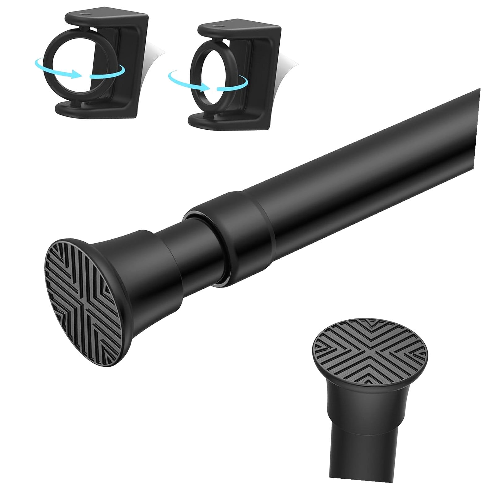 Fuliko 1PCS Tension Curtain Rod 18-36 Inch Curtain Rod No Drill Tension