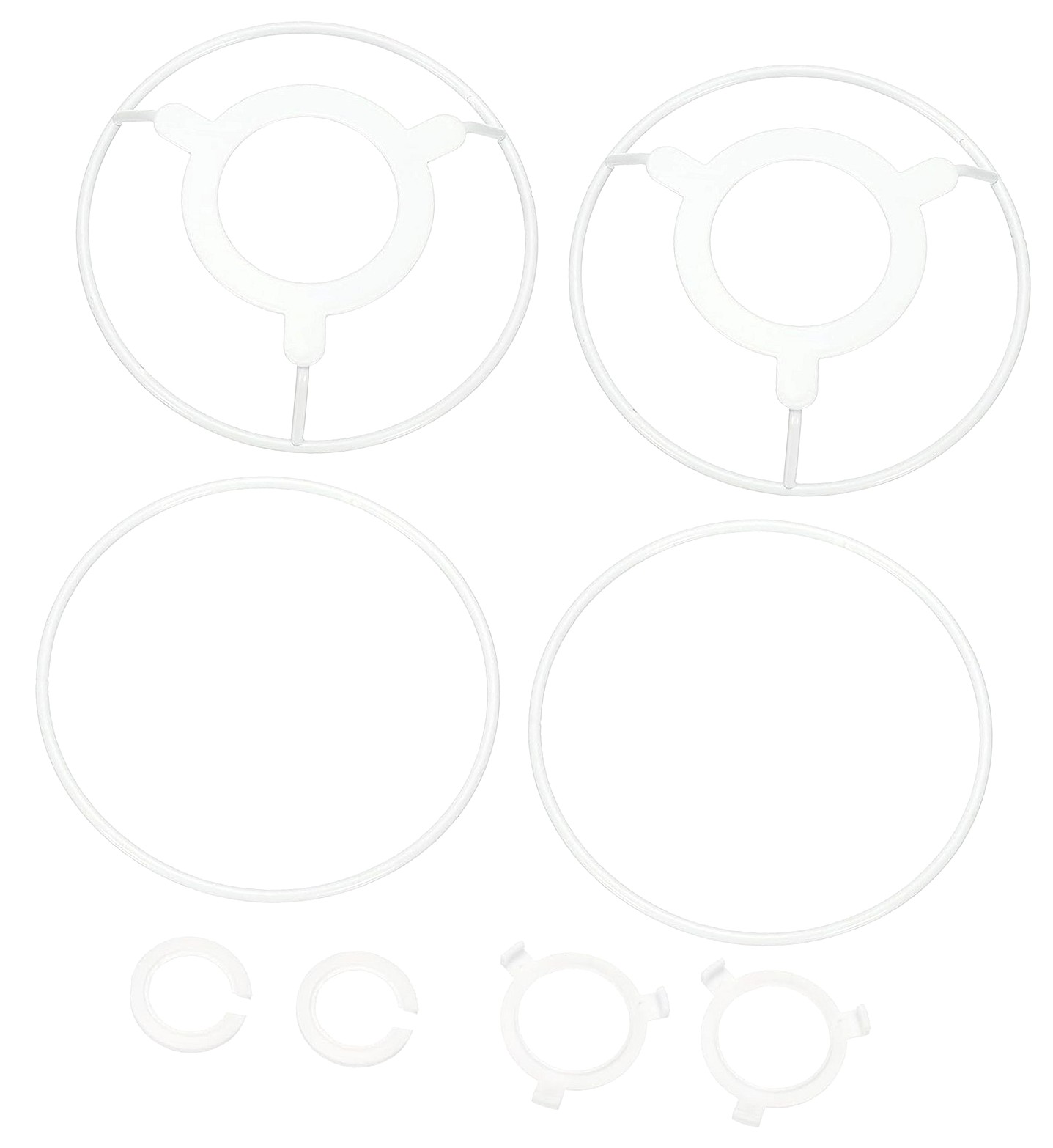 Fuliko 4.3 Inch Lamp Shade, 2 Set Lamp Shade Frame with E27 to E26 or ...