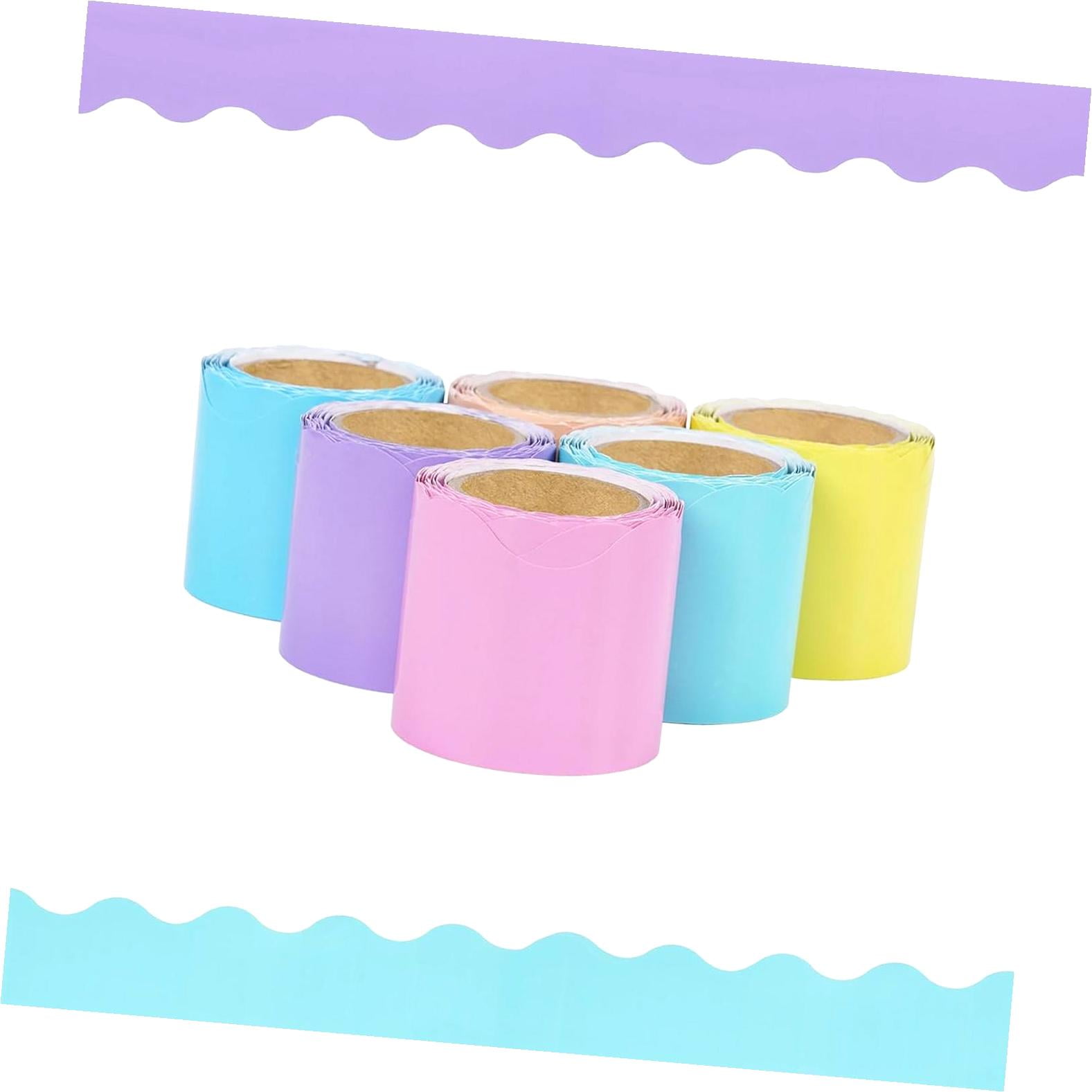 6 Rolls 196.8 Ft Colorful Classroom Borders For Bulletin Board Scalloped Bulletin Board Borders Trim Bulletin Board Decorations Bulletin Borders For Classroom Bulletin Board Decor Rainbow Color