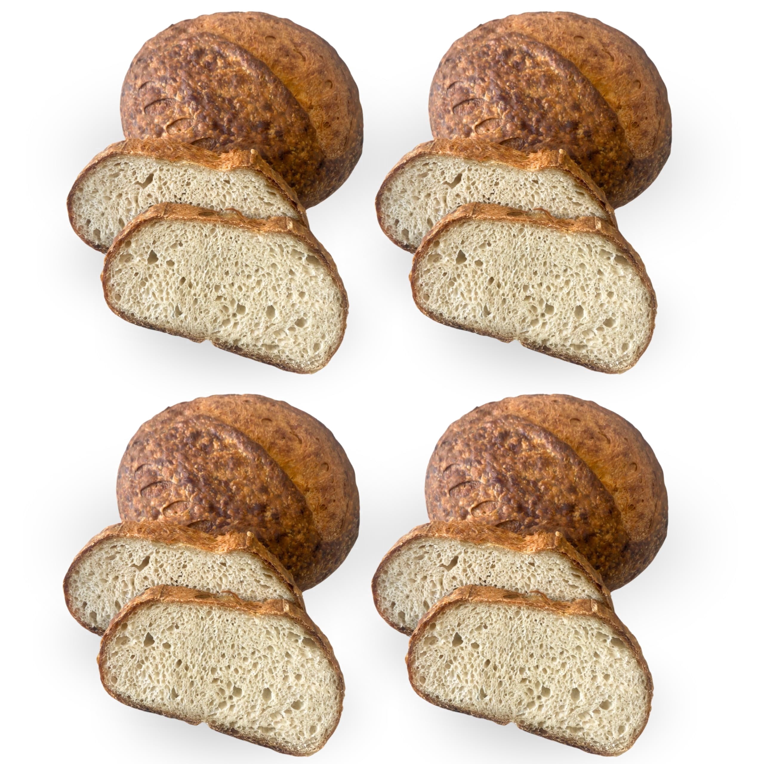 Dr. B's Frankie New York Style Sourdough Bread | 3g Net Carbs & 6g Protein | Low Calorie, Vegan, Sugar-Free, Nut-Free | 4 Ingredient Fresh Low Carb & Keto Bread Loaf (4 Pack (20oz), Unsliced)