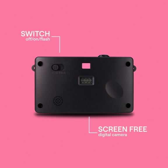 Camp Snap Screen-Free Digital Camera, Easy to Use, Point and Snap for All Ages, SD Card Included, Pink