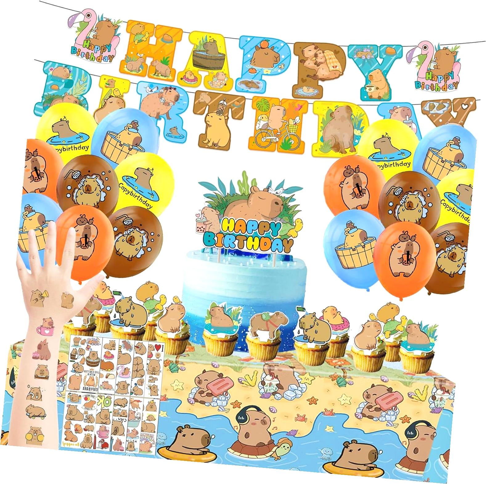 Capybara Birthday Party Decorations, Capybara Theme Party