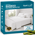thumbnail image 1 of PlushDeluxe Waterproof Mattress Protector, Viscose Derived from Bamboo, Ultra Soft and Breathable, King, White, 76" x 80", Fits Up to 18" Deep, 1 of 9