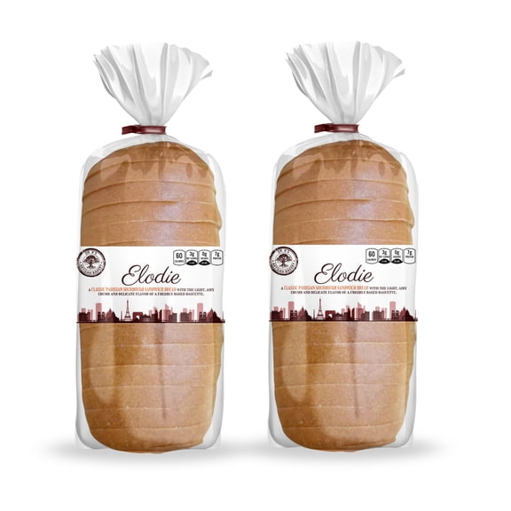 Dr. B's Elodie Parisian Style White Sourdough Sandwich Bread | 3g Net Carbs & 7g Protein | Low Calorie, Vegan, Sugar Free, Nut Free | Fresh Sliced Keto & Low Carb Bread Loaf (2 Pack (16 oz))