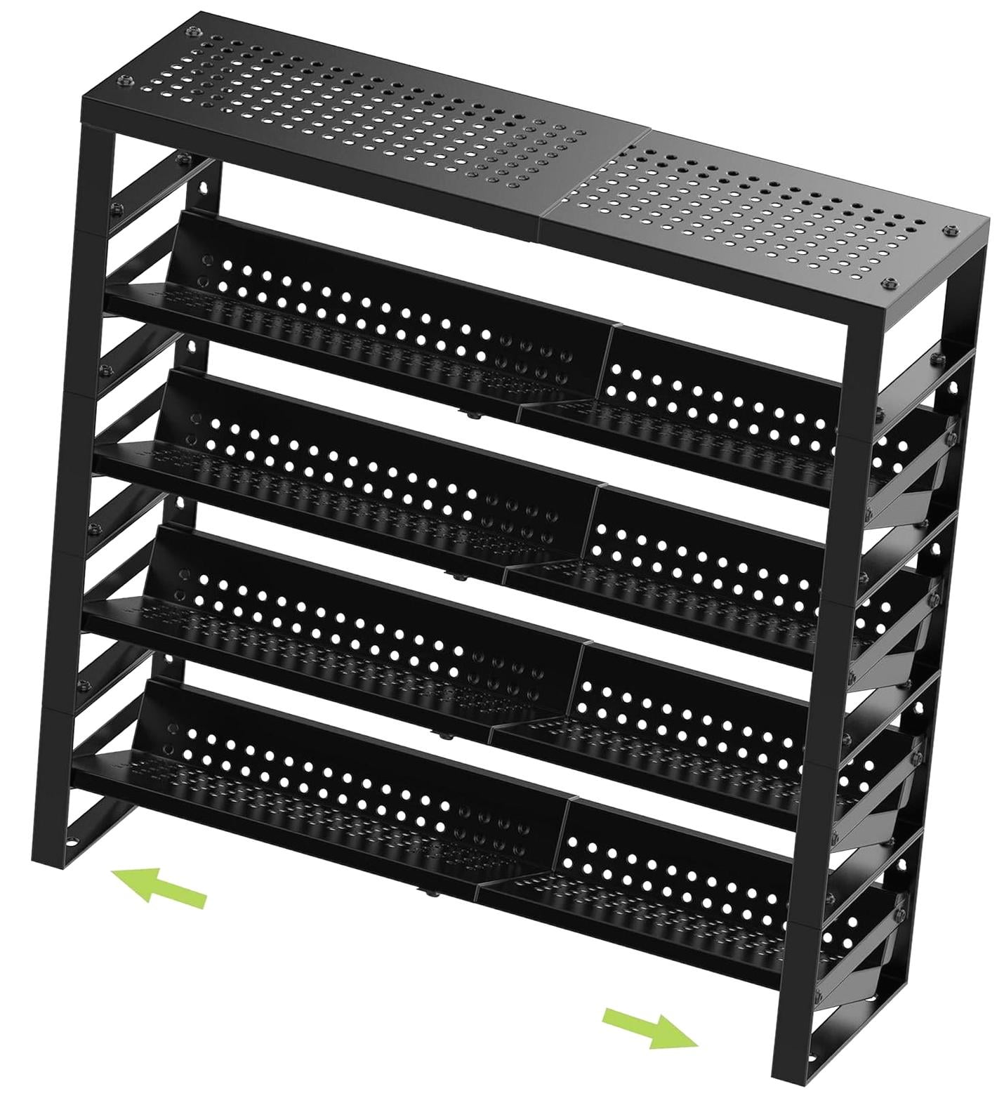 Fuliko Expandable, Stackable, Spice Rack Kitchen Organizer, Metal ...