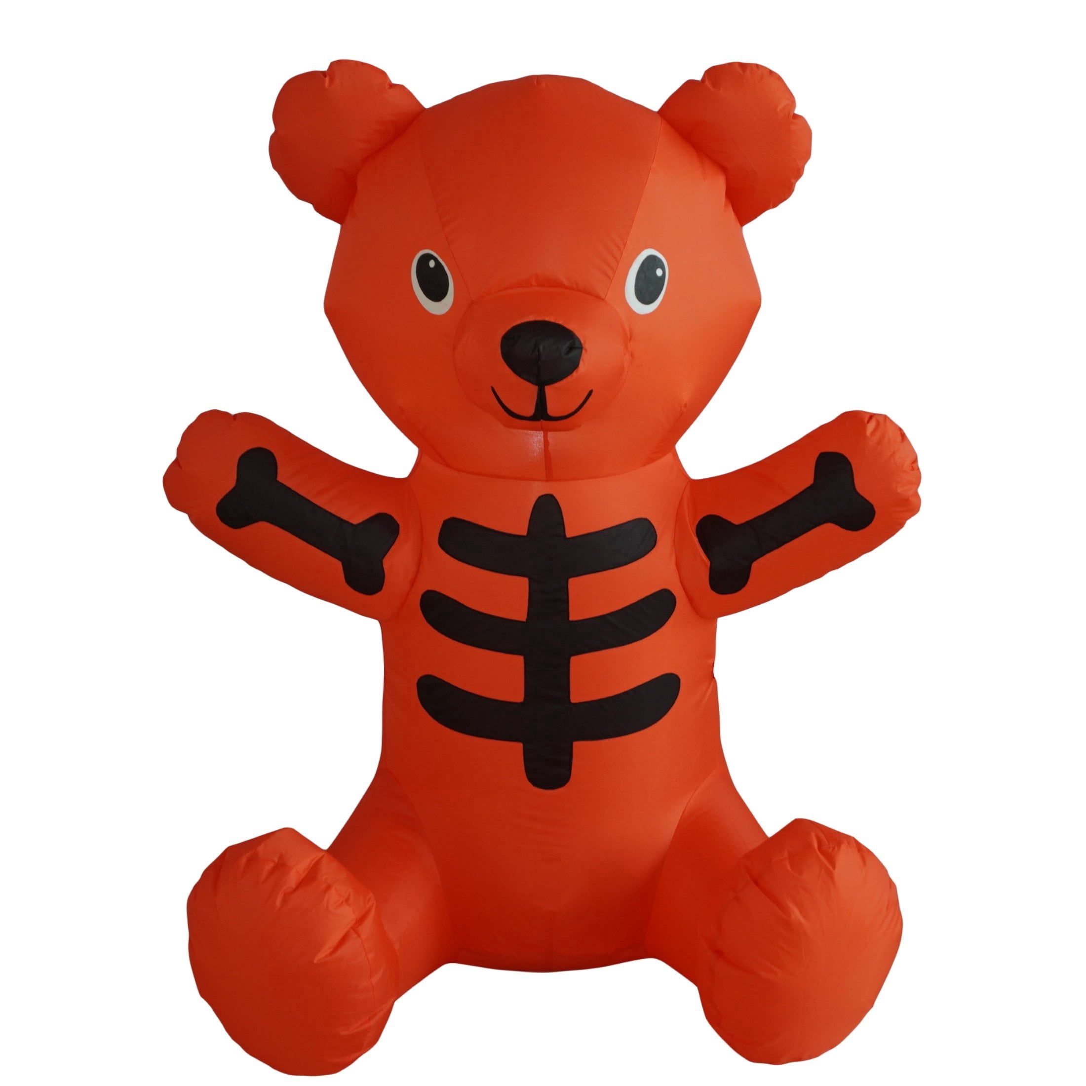 Skeleton Bear Airblown Yard Inflatable, Orange and Black, 3.5', Halloween by Way To Celebrate