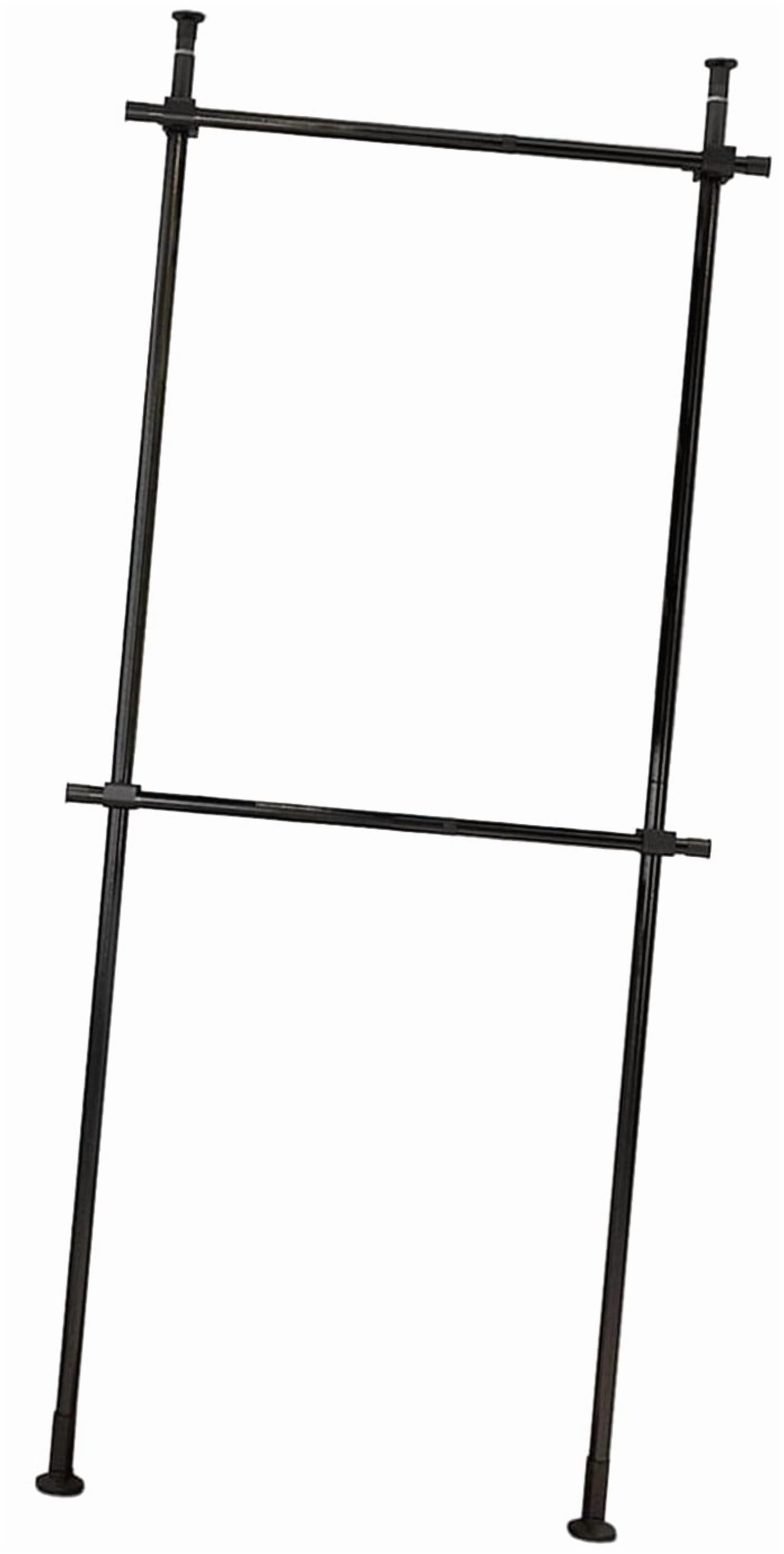 Fuliko Floor to Ceiling Clothing Rack, 2 Tier Garment Rack, Metal ...