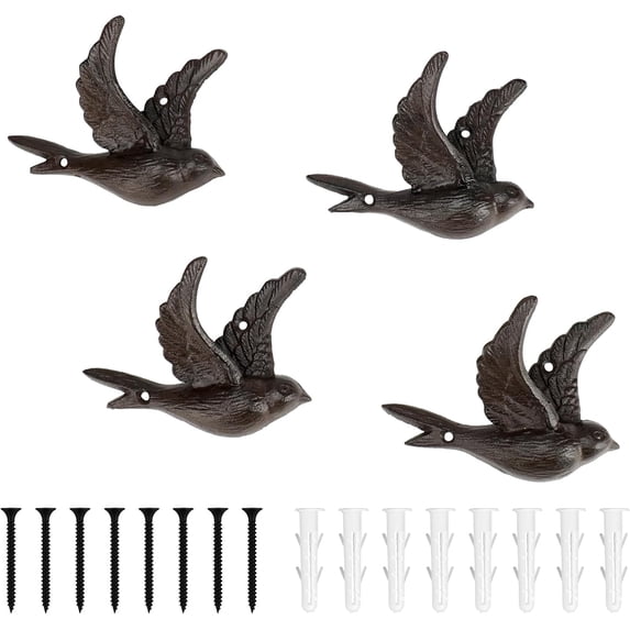 Flying Wall Rack Room Fuliko Flying Bird Cast Iron Wall Mounted Hanger Rack Retro Farmhouse ...