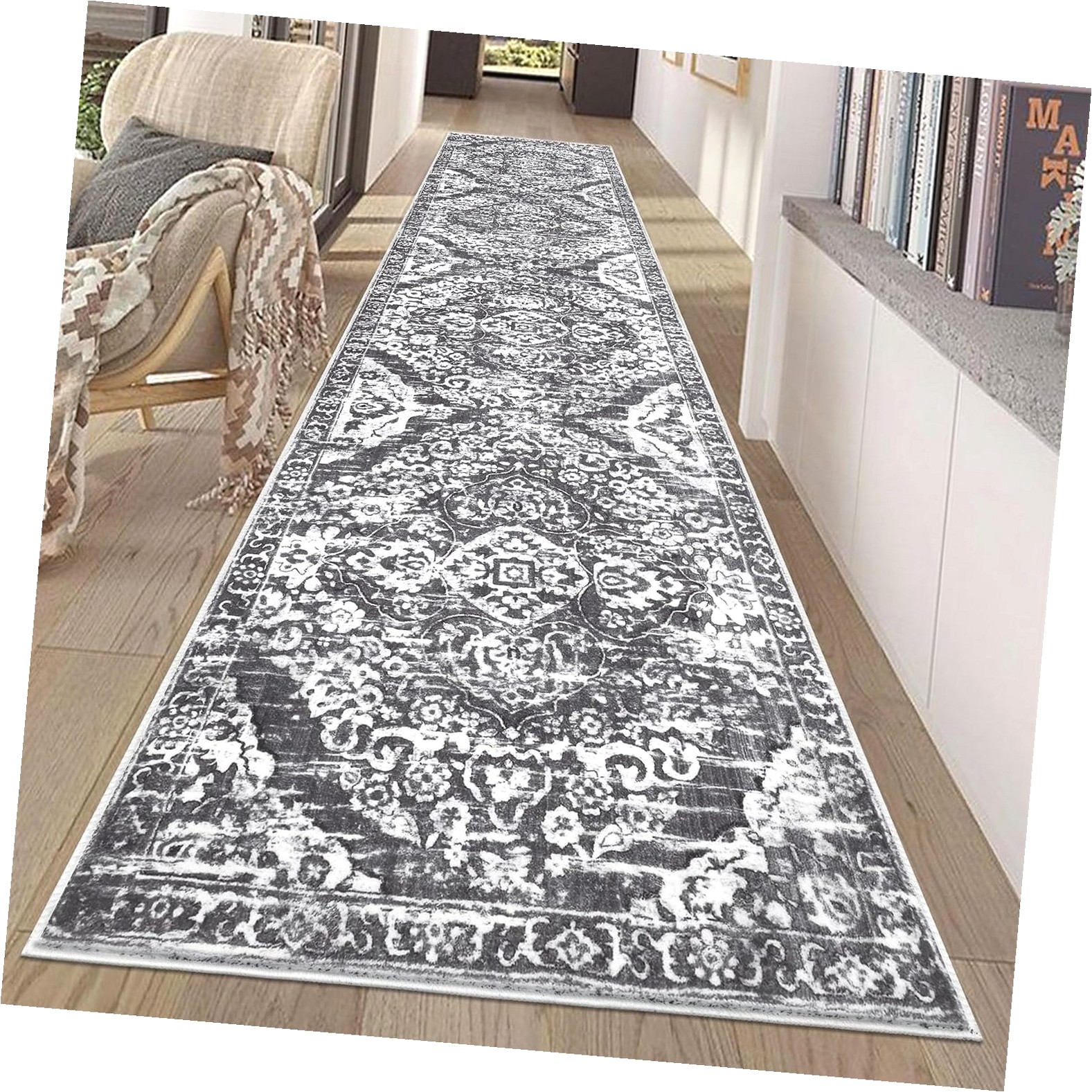 Fuliko HEBE Hallway Runner Rug 2'8''x12' Washable Distressed Area Rugs ...