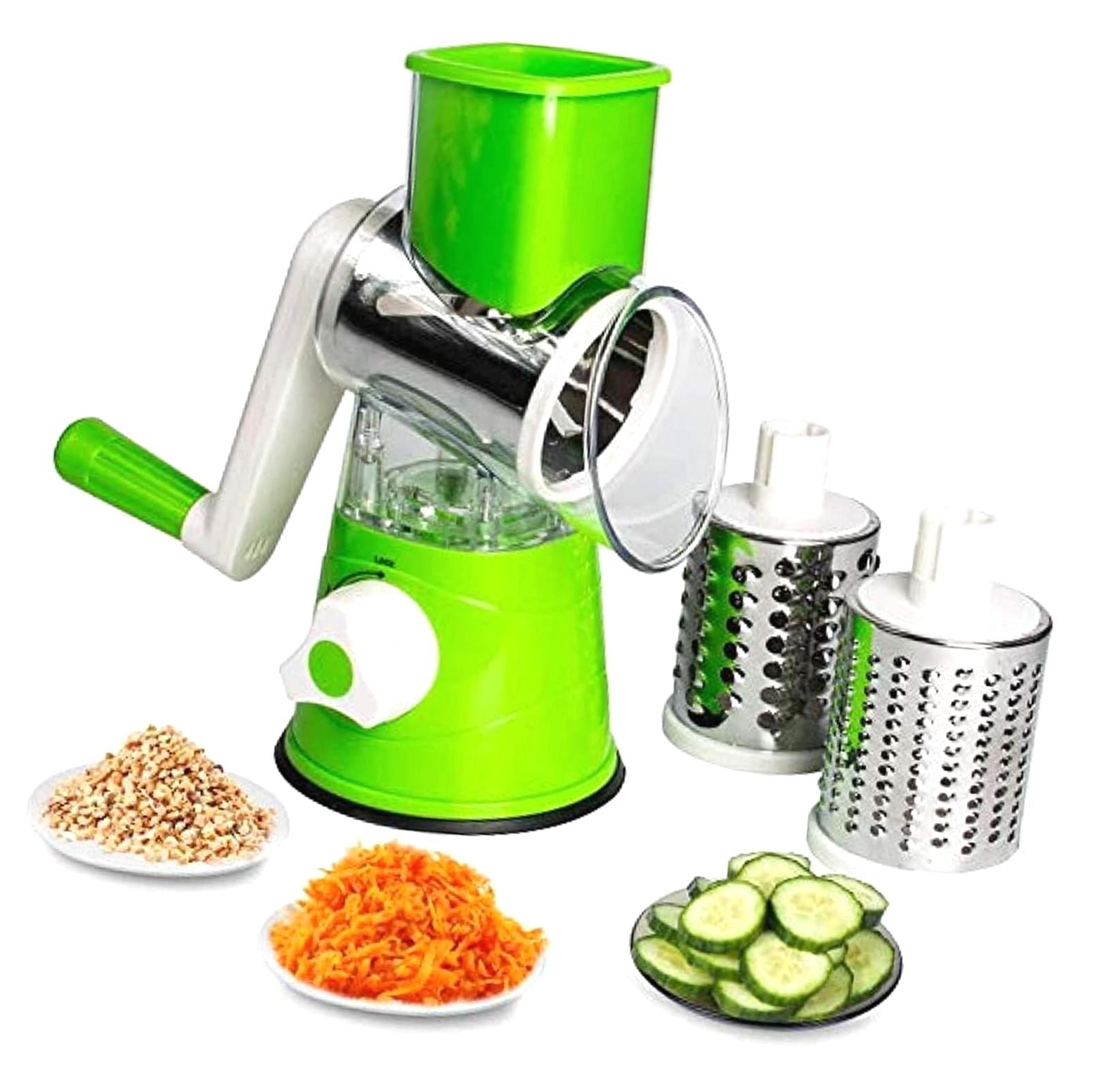 Shreader Tabletop Fuliko Handheld Tabletop Drum Cheese Grater, 3-in-1 Shredder, Slicer ...