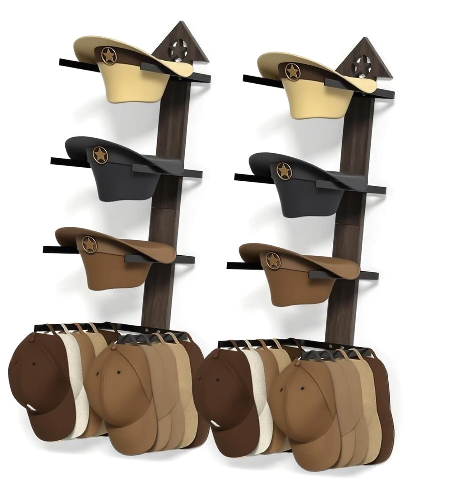 Fuliko Hat Holder for Wall With , Organize and Showcase Your Hats, Wall ...