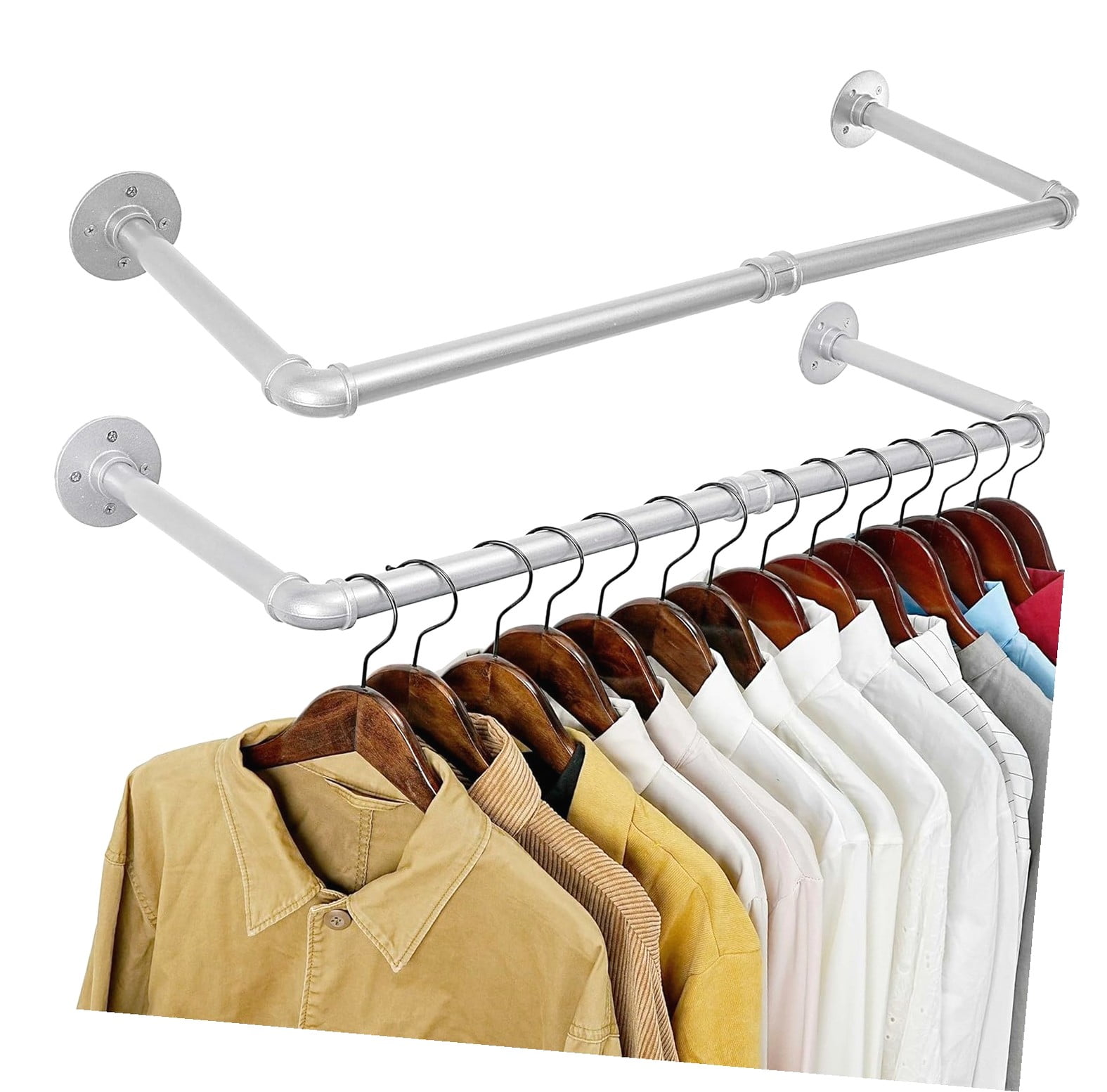 Fuliko Industrial Pipe Clothing Rack, 32