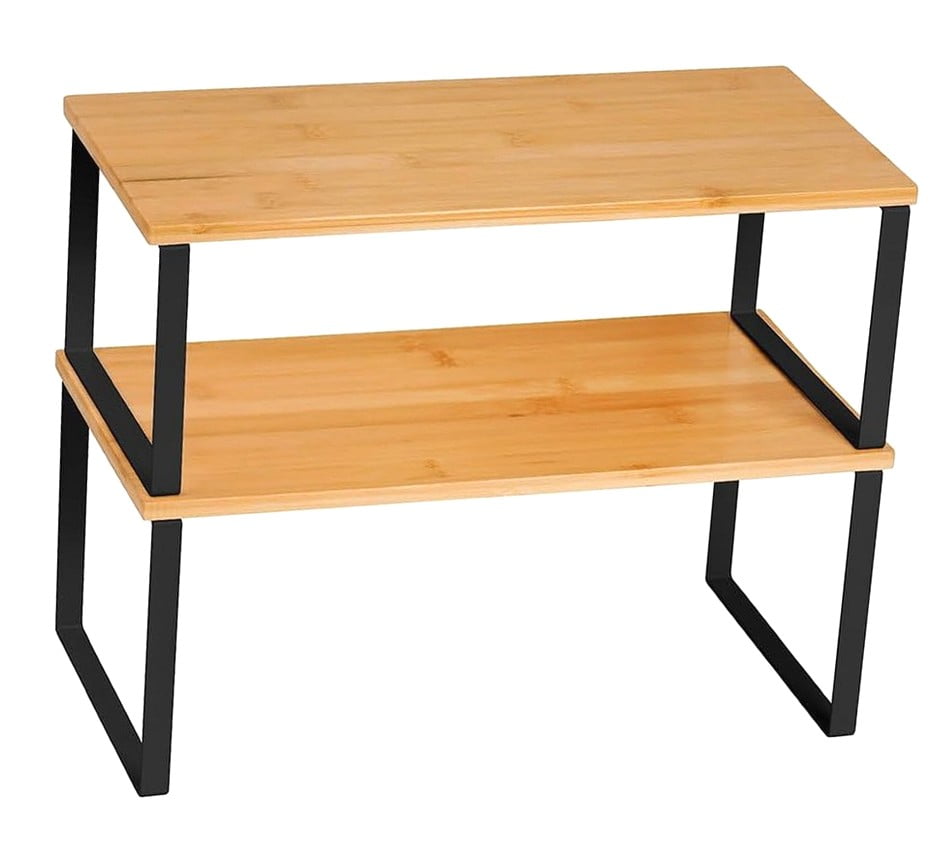 Fuliko Kitchen Cabinet Organizer, Set of 2 Stackable Shelves, Small ...