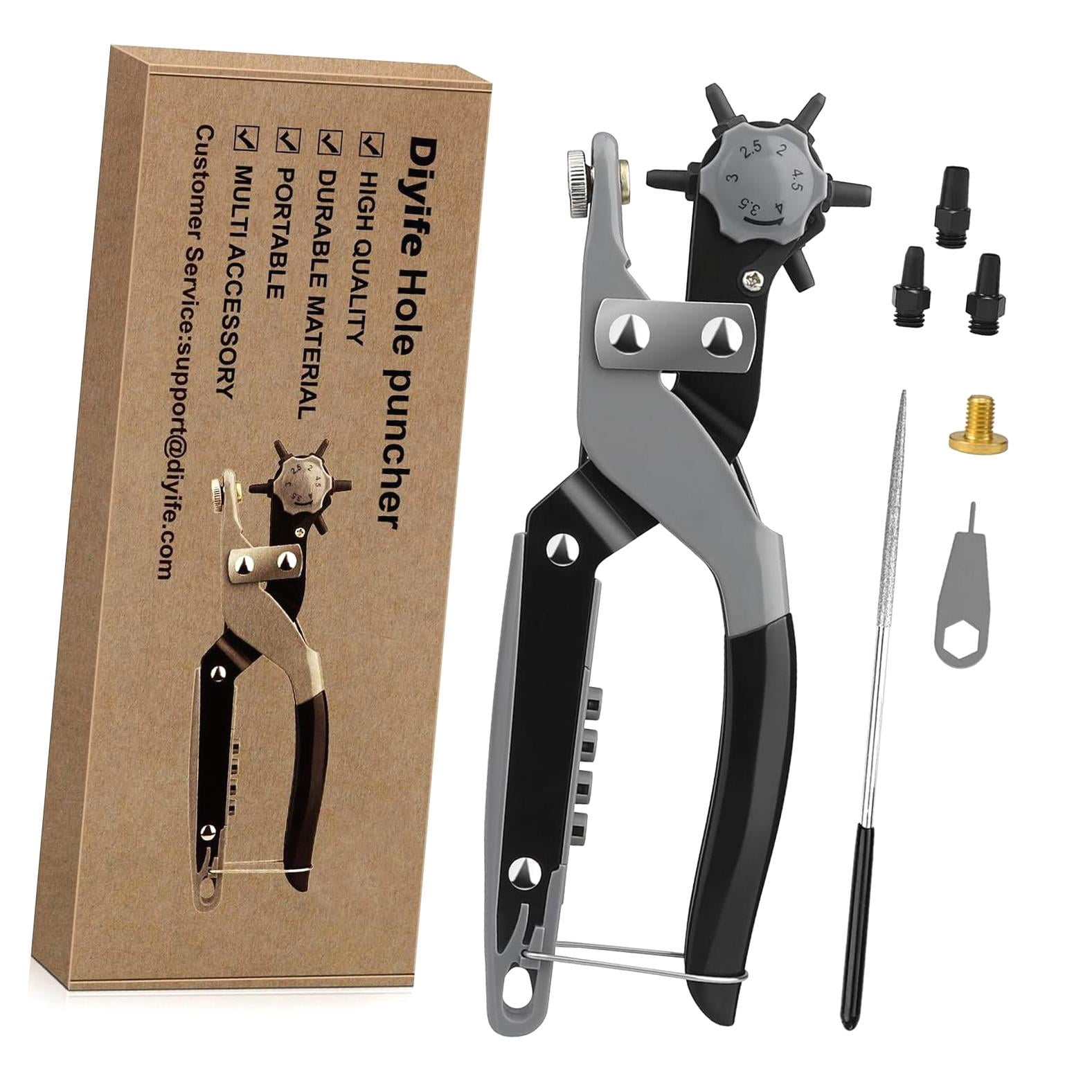 Fuliko Leather Hole Set [Enhanced], Versatile Rotating Pliers Kit ...