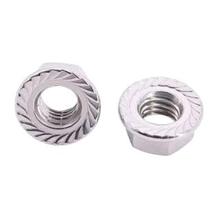 View of Fuliko M6-1.0 (30 Pieces) Serrated Flange Hex Nuts, Hexagonal Nuts ...