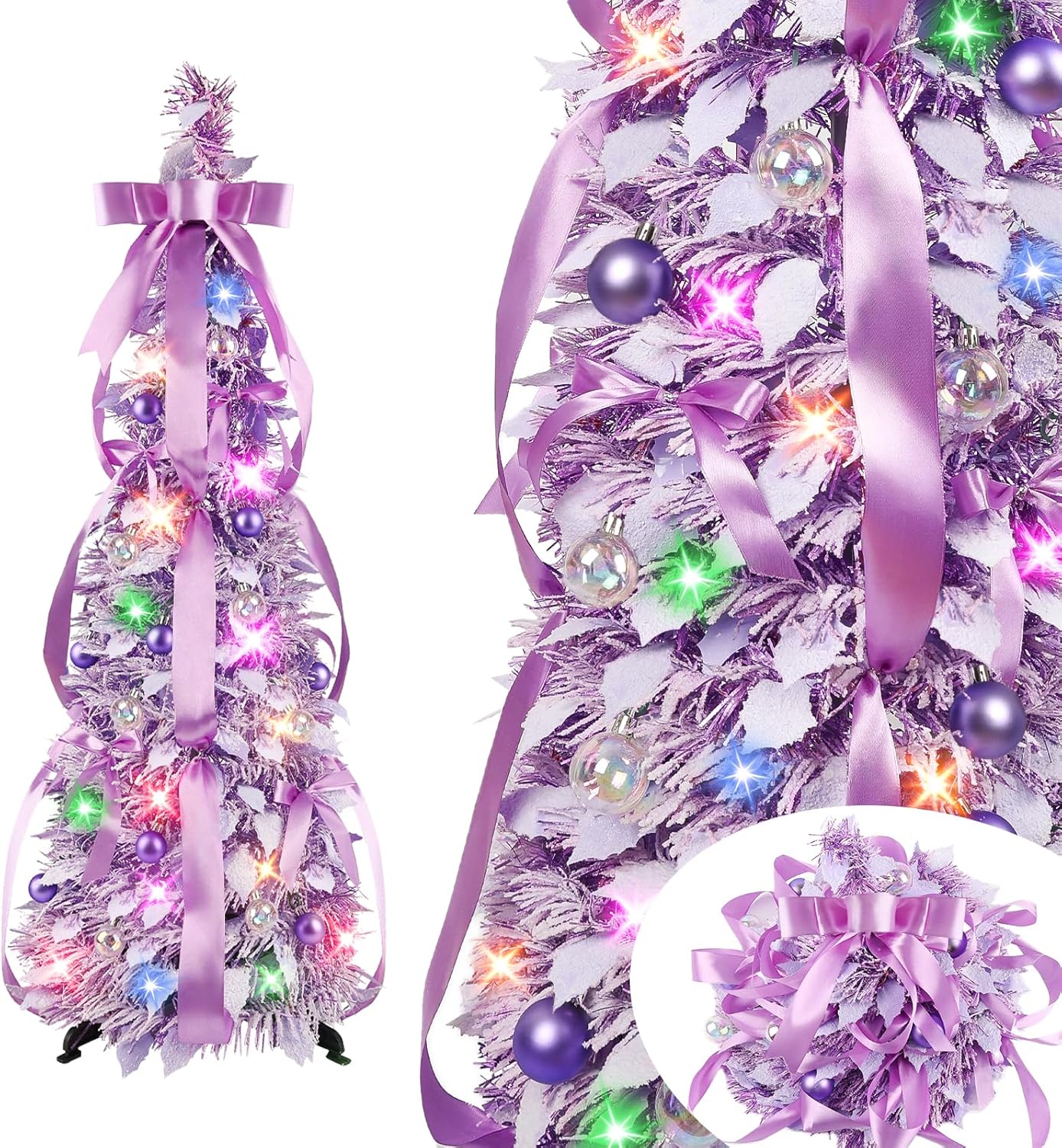 Collapsible Tree With Identation Fuliko NIETING Christmas Tree Decorations, Artificial Collapsible Tree ...
