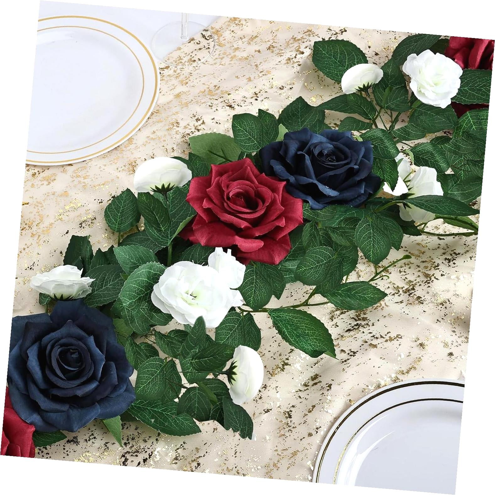Fuliko Pack of 2 Artificial Rose Garlands, 5.9 FT Floral Vine for ...