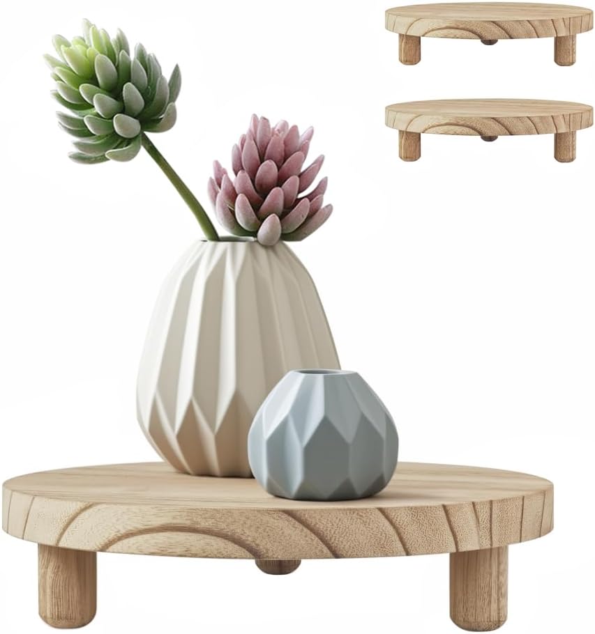 Planter Stand Riser Fuliko Plant Riser Desktop Stand Wood Stool Risers for Top Pots Indoor ...