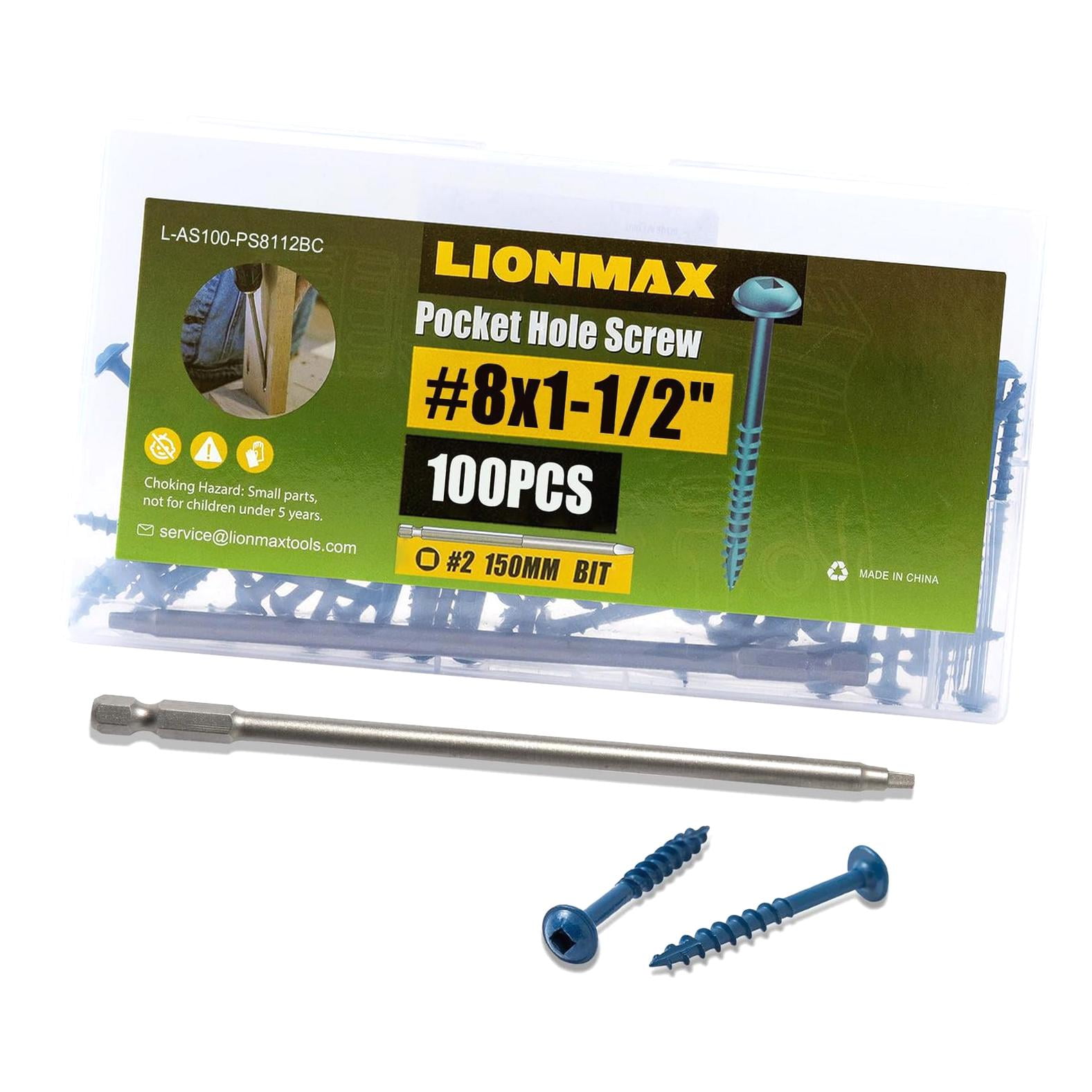 Pocket Hole Screws 1 1/4 Inch 700PCS, TOPALLEX Pocket Screws #8 X 1-1/4" With Square Drive