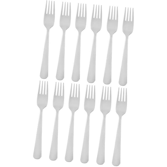 Fuliko Set of 12 Steel Dessert , 6.3-Inch Silver Flatware, 18/0 Dessert for , Kitchen, Restaurant, and Events