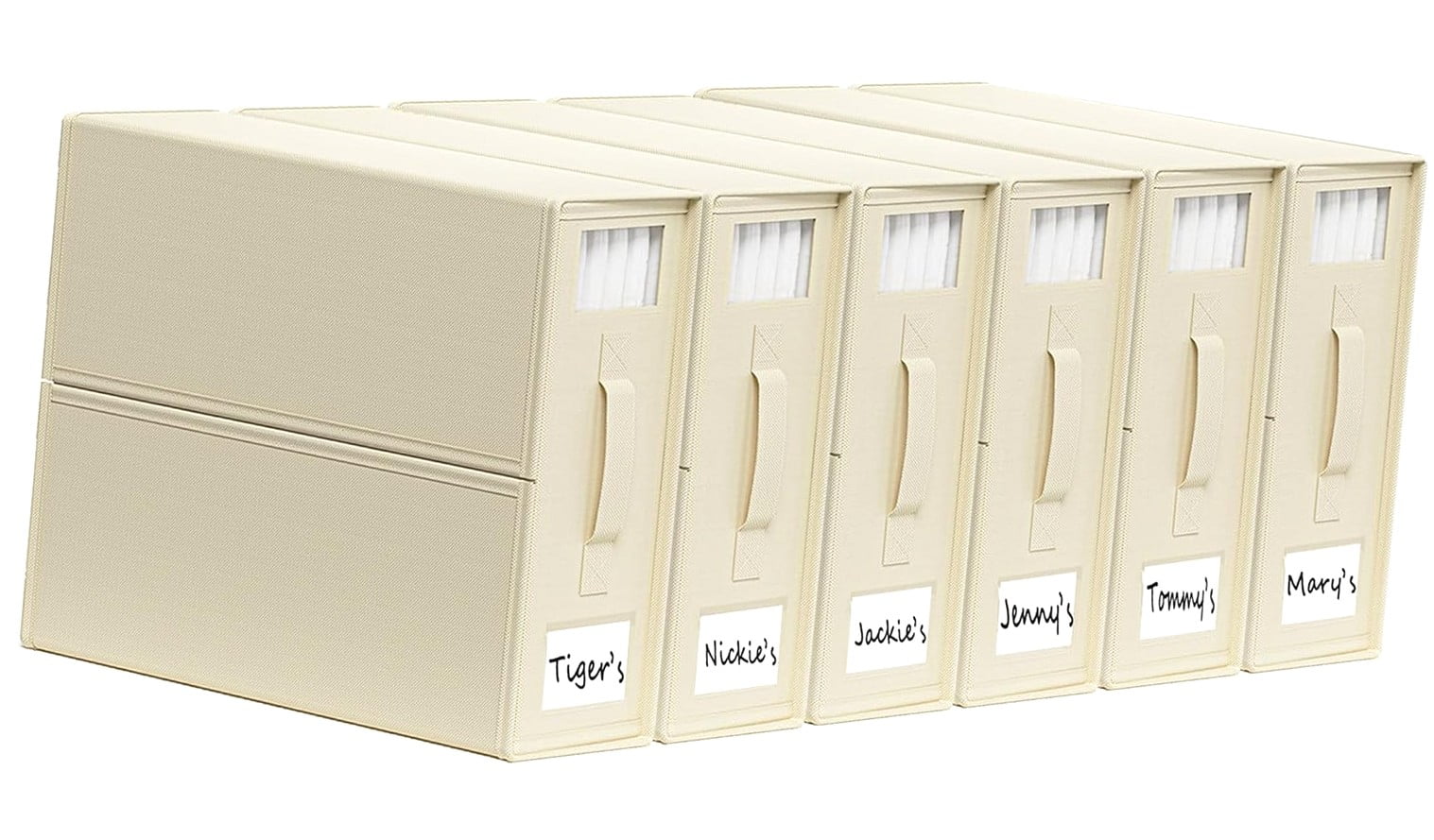 Fuliko SheetCube Bed Sheet Organizers and Storage 6 Pack, Foldable Linen Closet Organizer with Window and Label, Bedding Folder Storage Box Container - Walmart.com