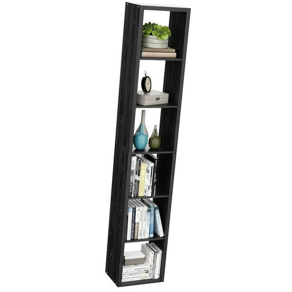 Fuliko Tall Cube Storage Organizer Bookcase, 6 Tier 11 Inch Open Back ...