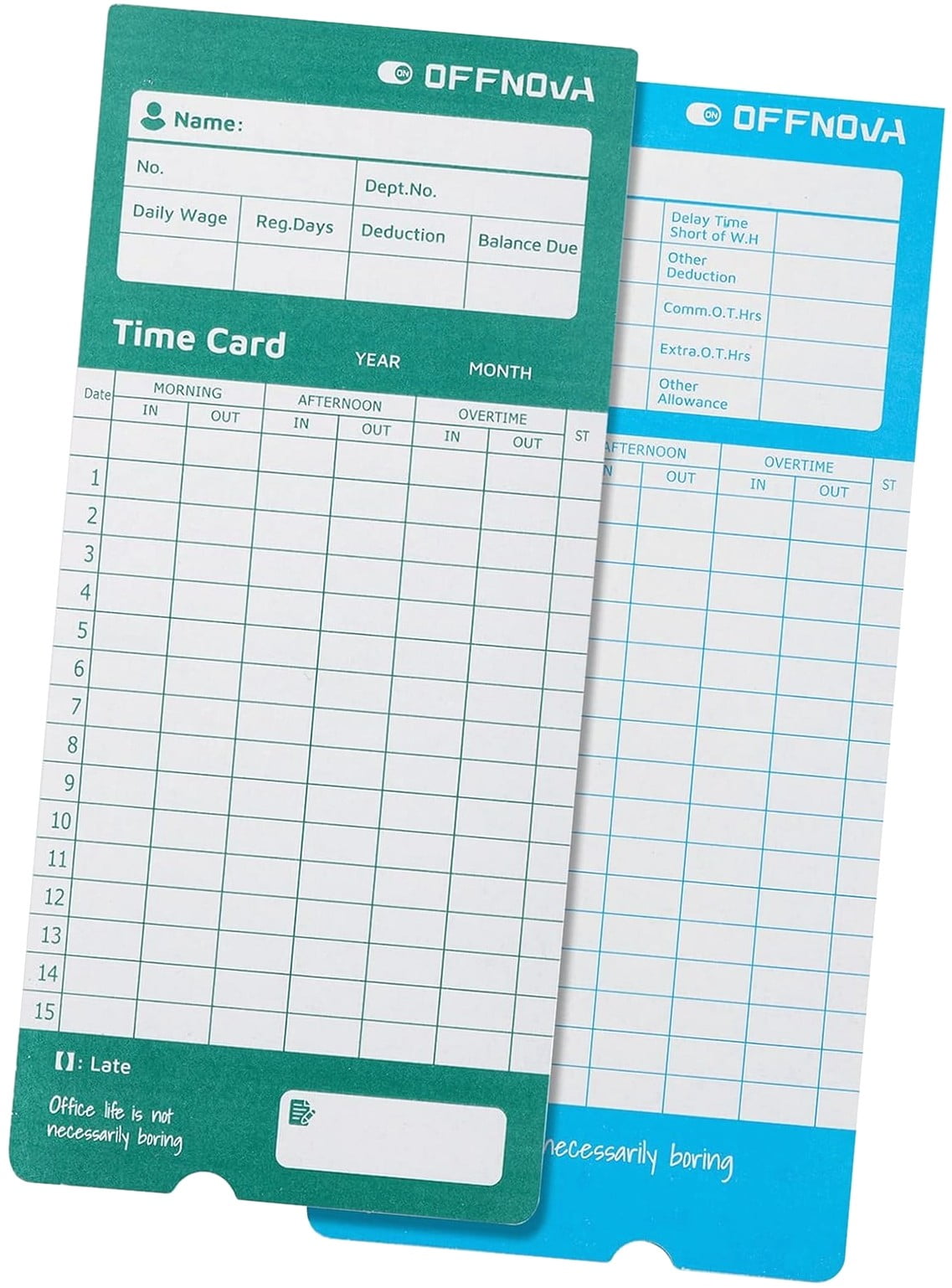 Fuliko Thermal Time , Double-Sided Monthly Time for IN/OUT Time Clock ...