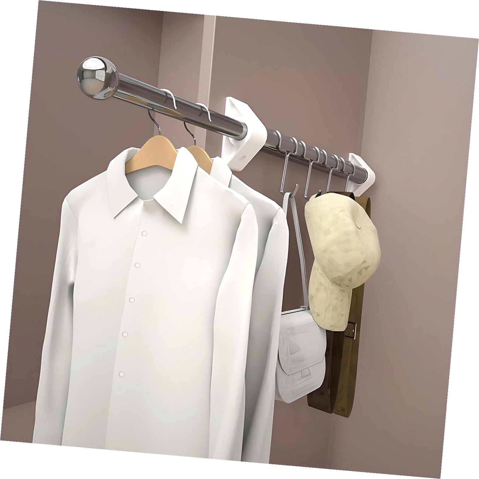 Fuliko Valet Rod for Closet – Clothing Rail, Pull-Out Wardrobe