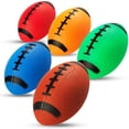 thumbnail image 1 of PlayBolt 6-Inch Mini Footballs – 5 Pack Multicolor Inflatable PVC Toy Footballs with Hand Pump for Kids & Toddlers – Indoor & Outdoor Party & Backyard Play, 1 of 8