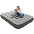 thumbnail image 1 of Full 10" Top Flocking Air Mattress with Built-in Pump Raised Comfort,Fast Inflation/Deflation Foldable Portable Air Bed with Storage Bag for Home,Camping,Guests Grey, 1 of 7