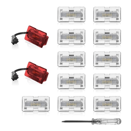 Full 13 Pieces for Tesla Model X, Ultra-Bright Interior Lighting Upgrade LED Kit