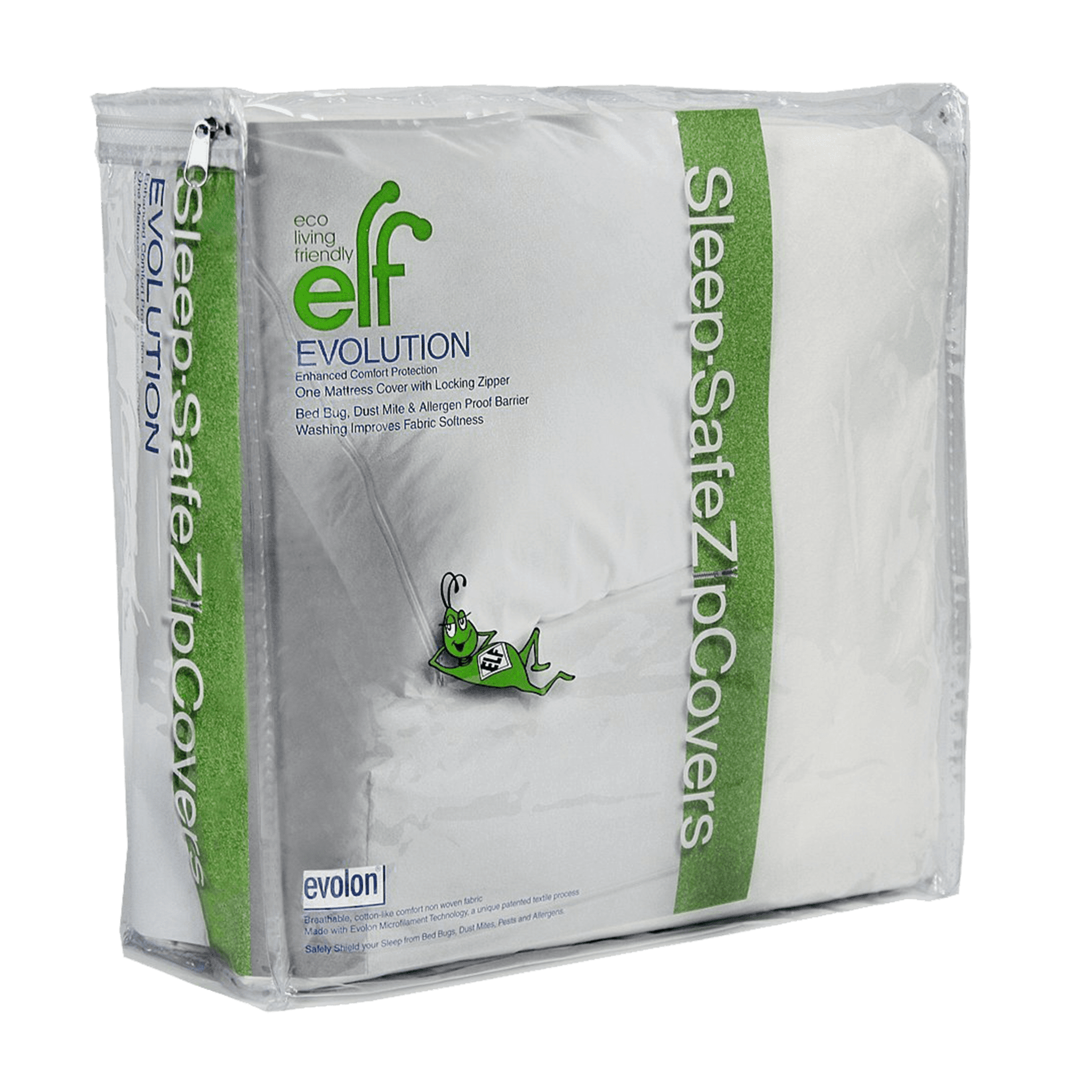 Full 15" / Sleep Safe ZipCover Evolution Evolon Bed Bug, Dust Mite, and