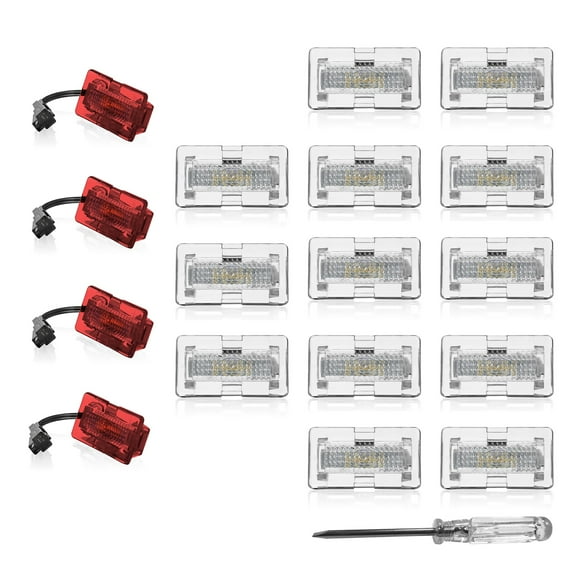 Full 17 Pieces for Tesla Model S, Ultra-Bright Interior Lighting Upgrade LED Kit