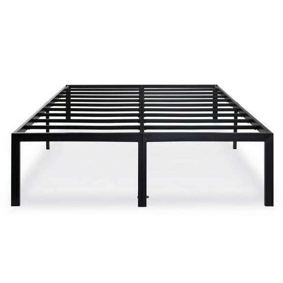 Full 18-inch High Rise Heavy Duty Black Metal Platform Bed Frame