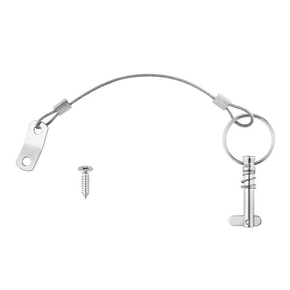 Full 316 Stainless Steel Quick Release Pin 6.3mm 1/4 inch with Lanyard for Boat Bimini Top Deck Hinge Marine Hardware