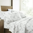 thumbnail image 1 of 100% Cotton Flannel Bed Sheets Set for Full Size Bedding in Sylvan Rose Gray by Comfort Canopy, 1 of 15