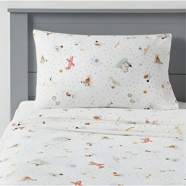 Full Pieces Cotton Flannel Kids Sheet Set 