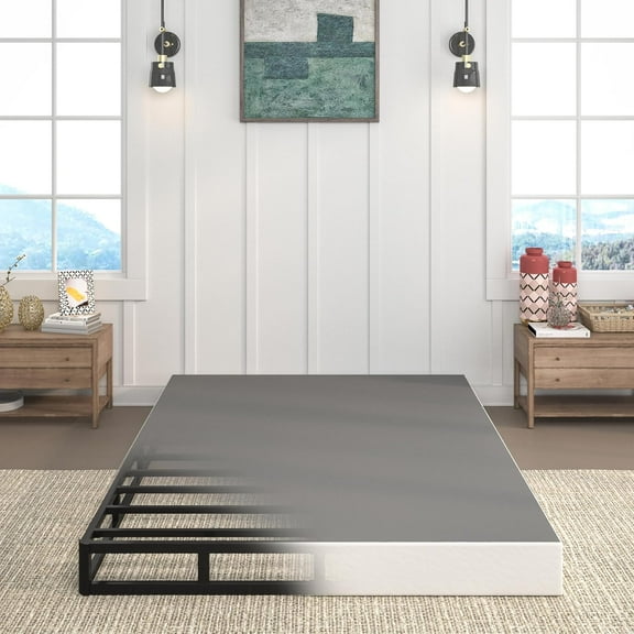 Full 7" High Profile Metal Box Spring, 3000lbs Heavy Duty, Noise-Free, Fabric Cover, Easy Install