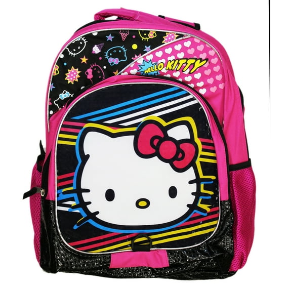 Sanrio by Hello Kitty Unisex Backpack with Hoodie, Black