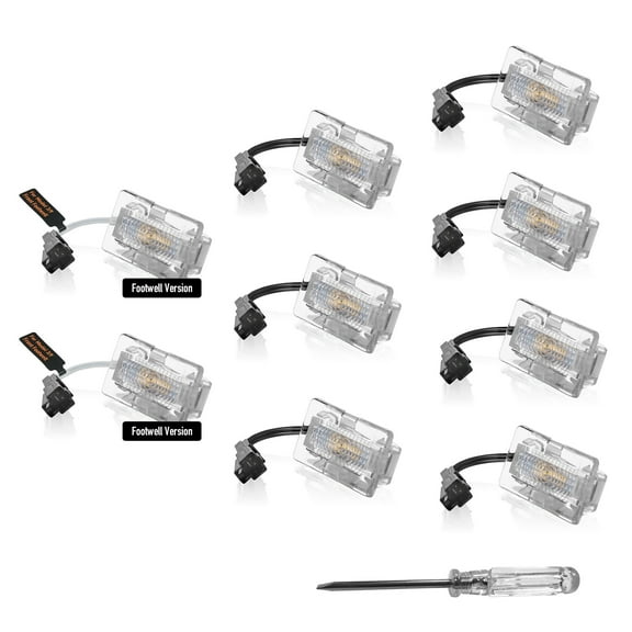 Full 9 Pieces for Tesla Model 3, Ultra-Bright Interior Lighting Upgrade LED Kit