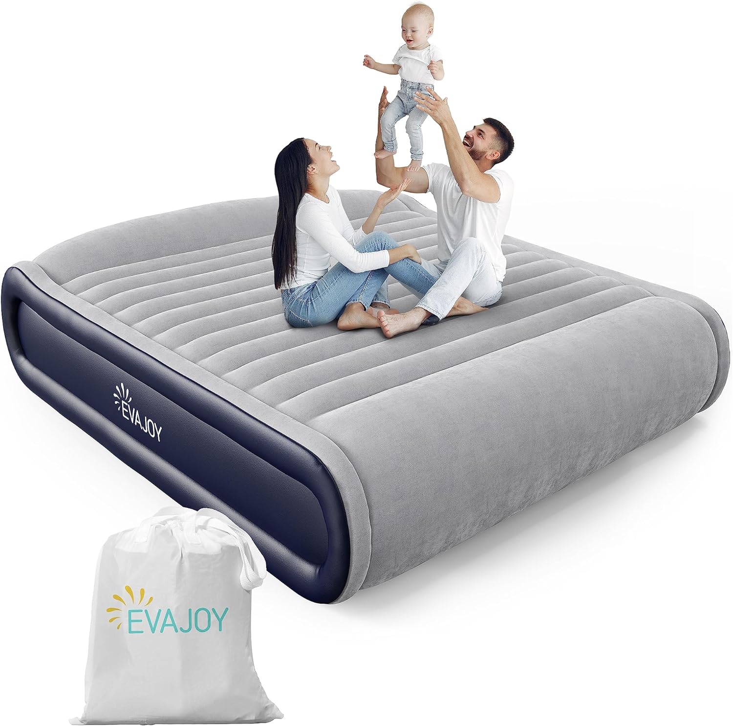 Full Air Mattress With BuiltIn Pump, Inflatable Air Mattress With