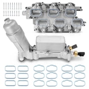 Full Aluminum Intake Manifold with Oil Filter Housing For 2011-2016 Jeep Dodge Ram
