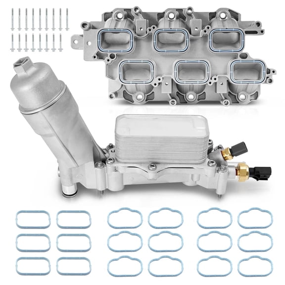Full Aluminum Intake Manifold with Oil Filter Housing For 2011-2016 Jeep Dodge Ram