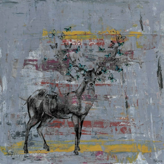 Full Antlers Painting Print on Wrapped Canvas