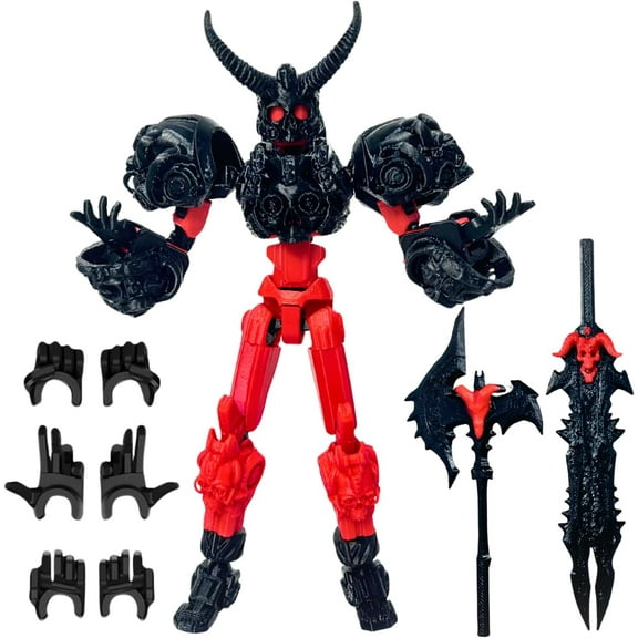 Full Articulation 3D Printed T13 Figure (Pre-Assembled) – Multi-Jointed Movable Robot Model, 13-Style Poseable Collectible Desk Toy